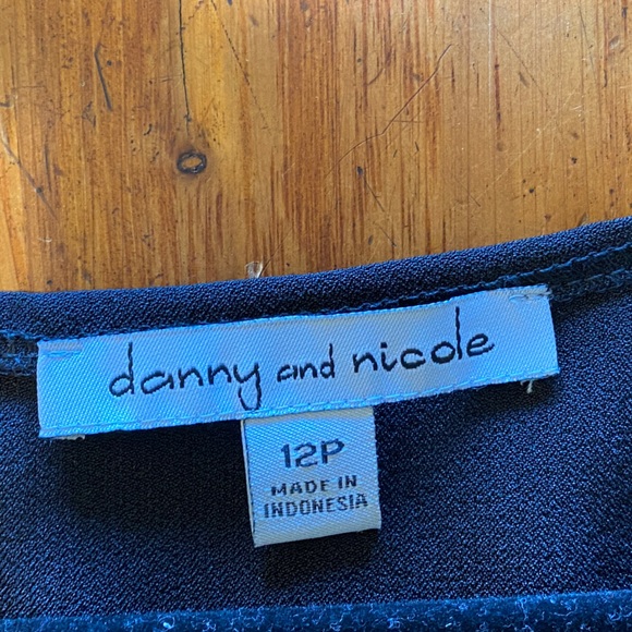 EUC Danny & Nicole Black Sheath Dress 12P - Picture 4 of 5